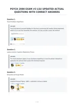 Psych 2000 Exam &num;3 Lsu Updated Actual&NewLine;Questions With Correct Answers&NewLine;