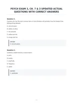 Psych Exam 3&comma; Ch&period; 7 & 3 Updated Actual&NewLine;Questions With Correct Answers