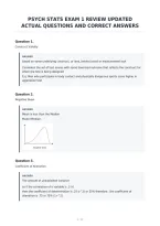 Psych Stats Exam 1 Review Updated&NewLine;Actual Questions And Correct Answers
