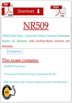 NR509 Final Exam &sol; Advanced Practice Nursing Certification Review&colon; 88 Questions with Evidence-Based Answers and Rationales