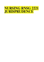 Nursing Rnsg 2221 Jurisprudence Exam 2026-2027 &vert; Questions With Correct Answers