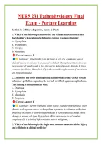 NURS 231 Pathophysiology Final &NewLine;Exam - Portage Learning 