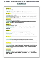 AICP Urban Planning Exam 2026&colon; 287 Practice Questions and&NewLine;Correct Answers