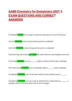 AAMI Chemistry for Embalmers UNIT 3 EXAM - Key Questions & Answers