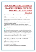 Wgu D775 Objective Assessment V1 And V2 Newest 2026 Test Bank&vert; Introduction To Business Finance