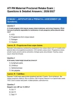 ATI RN Maternal Proctored Retake Exam &vert; Questions & Detailed Answers &vert; 2026&sol;2027