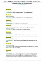 Alpha PHI Alpha Fraternity Inc IMDP Exam 2026&colon; 281 Practice&NewLine;Questions and Correct Answers