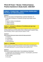 POLS 207 Exam 1 Review &vert; Political Science Practice Questions & Study Guide &vert; 2026&sol;2027