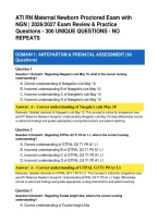 ATI RN Maternal Newborn Proctored Exam with NGN &vert; 2026&sol;2027 Exam Review & Practice Questions