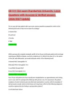 NR 511 CEA exam Chamberlain University&comma; Latest Questions with Accurate & Verified answers &lpar;2026&sol;2027 Update&rpar;