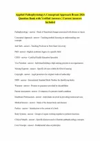 Test Bank Applied PathophysiologyA Conceptual Approach Braun 2026 Verified Questions with 100 Correct Answers Graded A