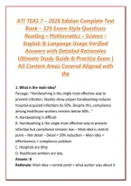ATI TEAS 7 &ndash; 2026 Edition Complete Test Bank &ndash; 320 Exam-Style Questions Reading &bull; Mathematics &bull; Science &bull; English & Language Usage Verified Answers with Detailed Rationales Ultimate Study Guide & Practice Exam &vert; All Content Areas Covered Aligned with the