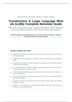 Transformers & Large Language Models Complete Semester Guide - CS 288 - University Of California - Berkeley Exam Cheat Sheet