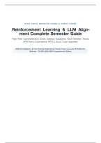 Reinforcement Learning & LLM Alignment Complete Semester Guide - CS 285 - University Of California - Berkeley Exam Cheat Sheet