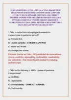 Nurs 311 Midterm 1 Week 1-5 Exam Actual 2026&sol;2027 High Yield Practice Questions And Study Guide Complete Accurate Exam Approved Questions And Correct Verified Answers With Detailed Rationales &lpar;Reliable Answers&rpar; Currently Updated Version 2026 Edition &vert; Gua