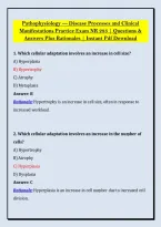 Pathophysiology &mdash; Disease Processes and Clinical &NewLine;Manifestations Practice Exam NR 283 &vert; Questions & &NewLine;Answers Plus Rationales &vert; Instant Pdf Download 