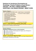 Solutions for Introductory Econometrics by Wooldridge &vert; Practice Problems & Exam Review &vert; 2026&sol;2027
