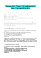 Pharmacology Chapter 28 Parkinsonism & Other Movement Disorders