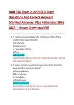 NUR 356 Exam 2 Study Guide &vert; Nursing Exam Review & Practice Questions