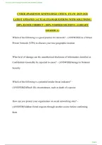 Cyber Awareness Knowledge Check Exam Study Guide &vert; Cybersecurity Concepts & Practice Questions