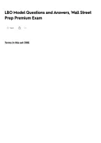 LBO Modeling Exam Study Guide &vert; Wall Street Prep Premium Questions & Answers