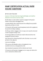 Ramp Certification Actual Paper&NewLine;Solved Questions