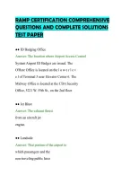 Ramp Certification Comprehensive&NewLine;Questions And Complete Solutions&NewLine;Test Paper&NewLine;