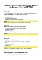 Medicare Certification Questions and Answers with Complete Solutions UPDATED&excl;&excl;&excl;&period;&period;pdf