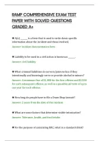 Ramp Comprehensive Exam Test&NewLine;Paper With Solved Questions&NewLine;Graded A&plus;