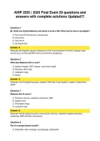 AHIP 2025 &vert; 2026 Final Exam 50 questions and answers with complete solutions Updated&excl;&excl;&excl;&period;pdf
