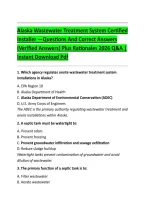 Alaska Wastewater Treatment System Certified Installer Exam &ndash; Questions and Answers Study Guide