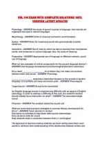 ESL 154 Exam &ndash; Practice Questions and Complete Solutions Study Guide