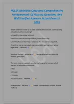 NCLEX Nutrition