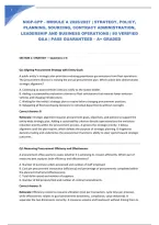 Nigp-Cpp - Module A 2026&sol;2027 &vert; Strategy&comma; Policy&comma; Planning&comma; Sourcing&comma; Contract Administration&comma; Leadership And Business Operations &vert; 80 Verified Q&A &vert; Pass Guaranteed &ndash; A&plus; Graded