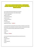 Nsg 123 Test &num;4 Corticosteroid Review &vert; Comprehensive &NewLine;Nursing Pharmacology Study Guide&comma; Practice Questions & &NewLine;Answers 2026&sol;2027