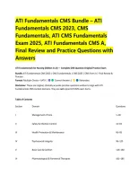 ATI Fundamentals CMS Bundle &ndash; ATI &NewLine;Fundamentals CMS 2023&comma; CMS &NewLine;Fundamentals&comma; ATI CMS Fundamentals &NewLine;Exam 2025&comma; ATI Fundamentals CMS A&comma; &NewLine;Final Review and Practice Questions with &NewLine;Answers