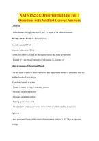NATS 1525&colon; Extraterrestrial Life Test 1 &NewLine;Questions with Verified Correct Answers 
