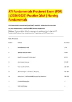 ATI Fundamentals Proctored Exam &lpar;PDF&rpar; &NewLine;&vert; &lpar;2026&sol;2027&rpar; Practice Q&A &vert; Nursing &NewLine;Fundamentals 