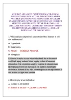 Wgu D027 Advanced Pathopharmacological Foundations Exam Actual 2026&sol;2027 High Yield Practice Questions And Study Guide Accurate Exam Complete Approved Questions And Correct Verified Answers With Detailed Rationales &lpar;Reliable Solutions&rpar; Currently Updated V
