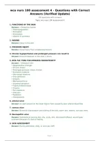 wcu nurs 100 assessment 4 - Questions with Correct Answers &lpar;Verified Update&rpar;