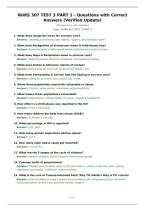 NURS 307 TEST 3 PART 1 - Questions with Correct Answers &lpar;Verified Update&rpar;