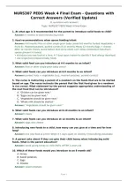 NURS307 PEDS Week 4 Final Exam - Questions with Correct Answers &lpar;Verified Update&rpar;