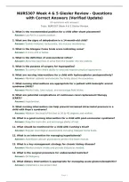 NURS307 Week 4 & 5 Giesler Review - Questions with Correct Answers &lpar;Verified Update&rpar;