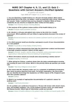 NURS 307 Chapter 4&comma; 9&comma; 11&comma; and 12&colon; Quiz 2 - Questions with Correct Answers &lpar;Verified Update&rpar;