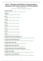 D413 - Telecomm and Wireless Communications &lpar;Set 2&rpar; - Questions with Correct Answers &lpar;Verified Update&rpar;