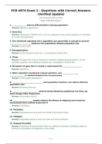 PCB 4674 Exam 2 - Questions with Correct Answers &lpar;Verified Update&rpar;