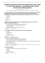 PCB4674 Evolution Final Exam &lpar;Questions from exam 1-3 and final chapters&rpar; - Questions with Correct Answers &lpar;Verified Update&rpar;