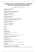 PCB4674 Exam 2 Last-Minute Review - Questions with Correct Answers &lpar;Verified Update&rpar;