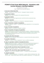 PCB4674 Final Exam NEW Material - Questions with Correct Answers &lpar;Verified Update&rpar;