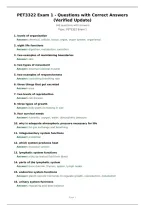 PET3322 Exam 1 - Questions with Correct Answers &lpar;Verified Update&rpar;